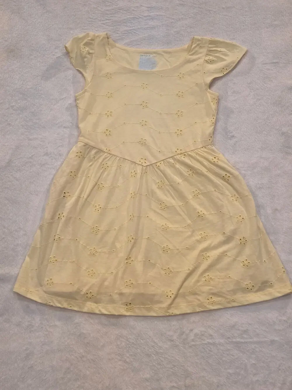 Cat & Jack Little Girls Yellow Dress Small 6/7 NWOT